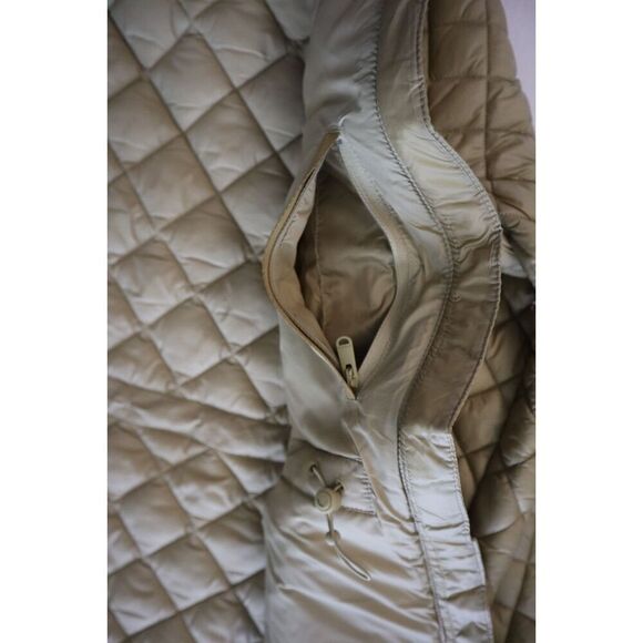 Athleta Women's Sz 2XS Gold/Neutral Whisper Featherless Puffer Parka - Picture 9 of 16